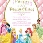 Princess Birthday Invitation Disney Princess Personalized Pink Tiara