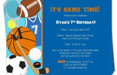 PRINTABLE Birthday Sports Theme Invitation By PalmettoGreetings