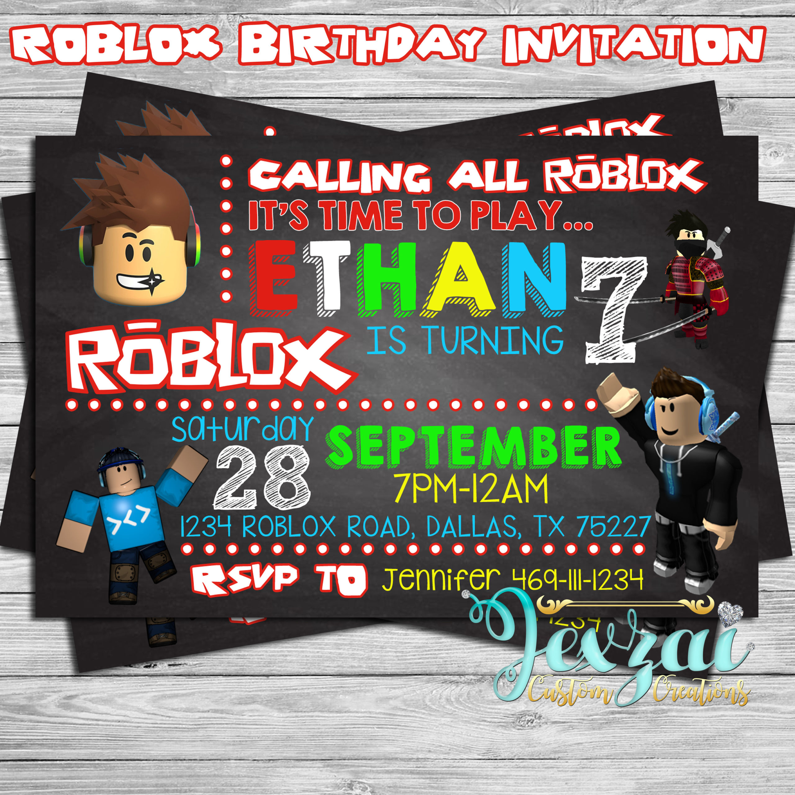 Roblox Birthday Invitation Templates Robux Earn Free