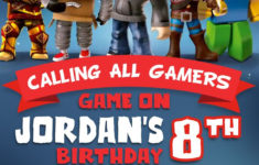ROBLOX Birthday Party Invitation 4 X 6 Or 5 X 7 Printable 1363 In 2021