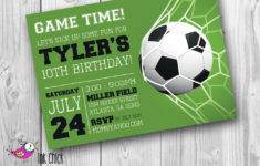 Soccer Birthday Invitation Sports Invitation Football Party