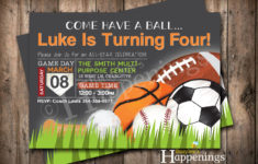 Sports Birthday Invitation Sports Invitation Ball Birthday