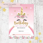 Unicorn Birthday Party Invitations Pack Of 20 By Heart Invites