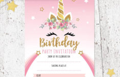 Unicorn Birthday Party Invitations Pack Of 20 By Heart Invites