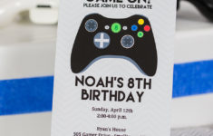 Video Game Birthday Party Printables And Invitation Black Controller