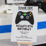 Video Game Birthday Printable And Invitation Set With Black Controller